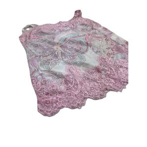 Vintage 90s Y2K Victoria's Secret Slip/Lingerie Top Buterfly Paisley Print, Sz M